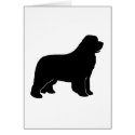 Newfoundland dog silhouette cards