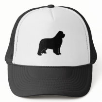 Newfoundland dog silhouette trucker hat
