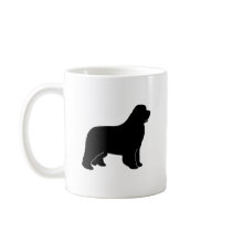 Newfoundland dog silhouette coffee mug