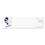 Newfoundland Flag Heart with Name bumper stickers