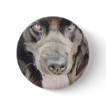"Newfoundland" Newfie Dog Watercolor Art buttons