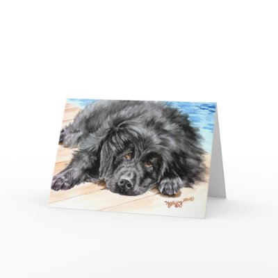 Newfoundland "Patience" Greeting Card by foxbrush
