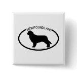 Newfoundland Silhouette Black Button