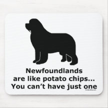 Newfoundlands are like potato chips mouse pad