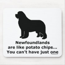 Newfoundlands are like potato chips mouse pad