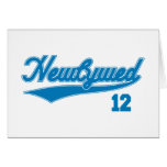 Newlywed 12 (Baseball Script Blue) Card