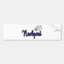 Newlywed-Indigo Blue Bumper Sticker