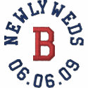 Newlyweds Monogram With Date Polo embroidered shirts