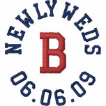 Newlyweds Monogram With Date Polo embroidered shirts