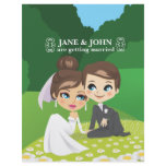Newlyweds Sitting on Garden. Flyer