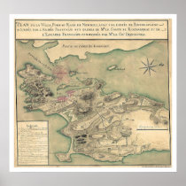Newport, RI Revolutionary Map 1780 Poster