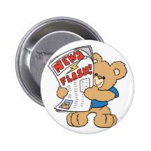 News Flash Teddy Bear Button