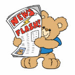 News Flash Teddy Bear photo sculptures