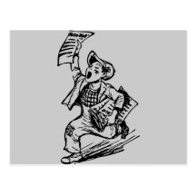 Newsboy Post Card
