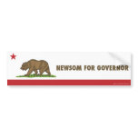 Newsom For Governor California Flag bumper stickers