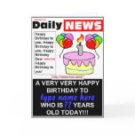 Newspaper Birthday Cards