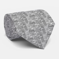 Newspaper Print (Black & White) Tie