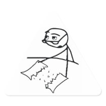 Newspaper Tear Guy Sticker