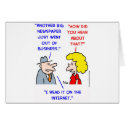 newspapers dying internet cards