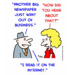 newspapers dying internet t-shirts