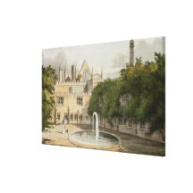 Newstead Abbey, from R. Ackermann's (1764-1834) 'R Gallery Wrapped Canvas