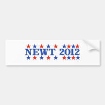 Newt 2012 RB Stars Bumper Stickers