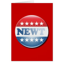 NEWT CAMPAIGN BUTTON GREETING CARD