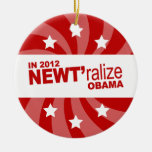 NEWT Gingrich 2012 Christmas Ornaments