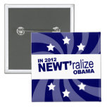 NEWT Gingrich 2012 Pinback Buttons
