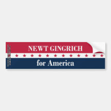 Newt Gingrich for America Bumper Sticker