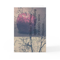 Newton & apples teacher's day notecard