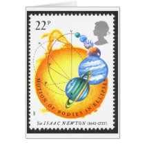 Newton Orbits Greeting Card