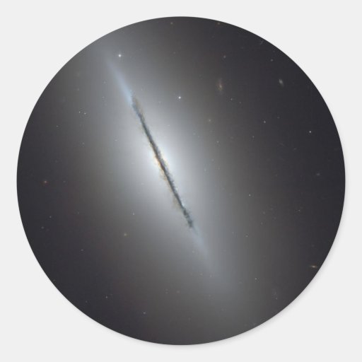 NGC 5866 NASA spiral galaxy Round Stickers