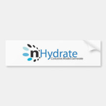 nhydrate-transparent-75H, nhydrate-3.5Inch_White Bumper Stickers