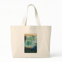 Niagara Falls Vintage Travel Poster Tote Bags