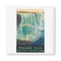 Niagara Falls Vintage Travel Poster Fridge Magnet