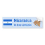 Nicaragua Flag and Map Bumper Sticker
