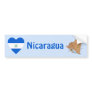 Nicaragua Flag Heart + Map Bumper Sticker