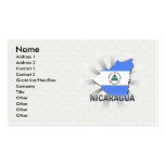 Nicaragua Flag Map 2.0 Business Cards