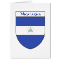 Nicaragua Flag Shield Greeting Cards