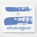 Nicaraguan grunge flag design mousepad