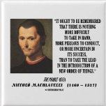 Niccolo Machiavelli New Order Of Things Quote buttons