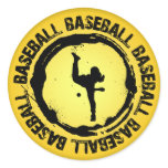 Nice Baseball Seal Round Sticker