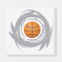Nice Basketball Circular Grunge Fridge Magnets