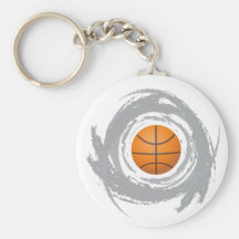 Nice Basketball Circular Grunge Key Chain