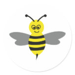 nice bee icon stickers
