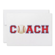 Nice Coach Baseball Insignia Invitation