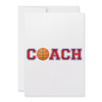 Nice Coach Basketball Insignia Invitations