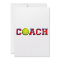 Nice Coach Tennis Insignia Personalized Invite