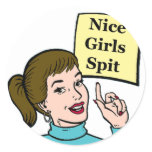 Nice Girls Spit - sticker